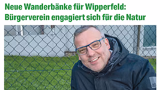 Neue Wanderbänke für Wipperfeld Neue Wanderbänke für Wipperfeld