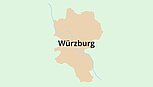 Umrisskarte Würzburg