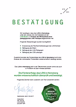 Teilnahmebescheinigung an Studie