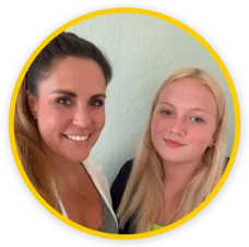 Sarah-Jane Breuchel-Udol (LOS) und Johanna (ehemalige Schülerin) LOS Neunkirchen (Saar)