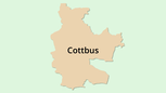 Umrisskarte Cottbus