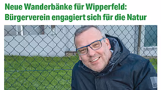 Neue Wanderbänke für Wipperfeld Neue Wanderbänke für Wipperfeld